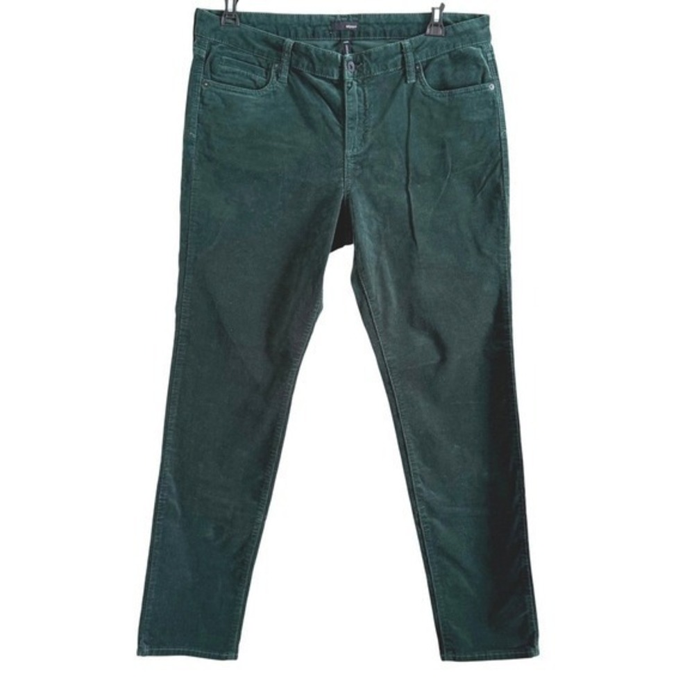 EEdyson Hampton Skinny Corduroy Pants Forest Green Size 33S Stretch Fall